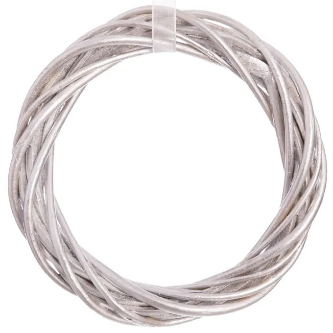 Strieborný vianočný veniec Casa Selección, ø 10 cm