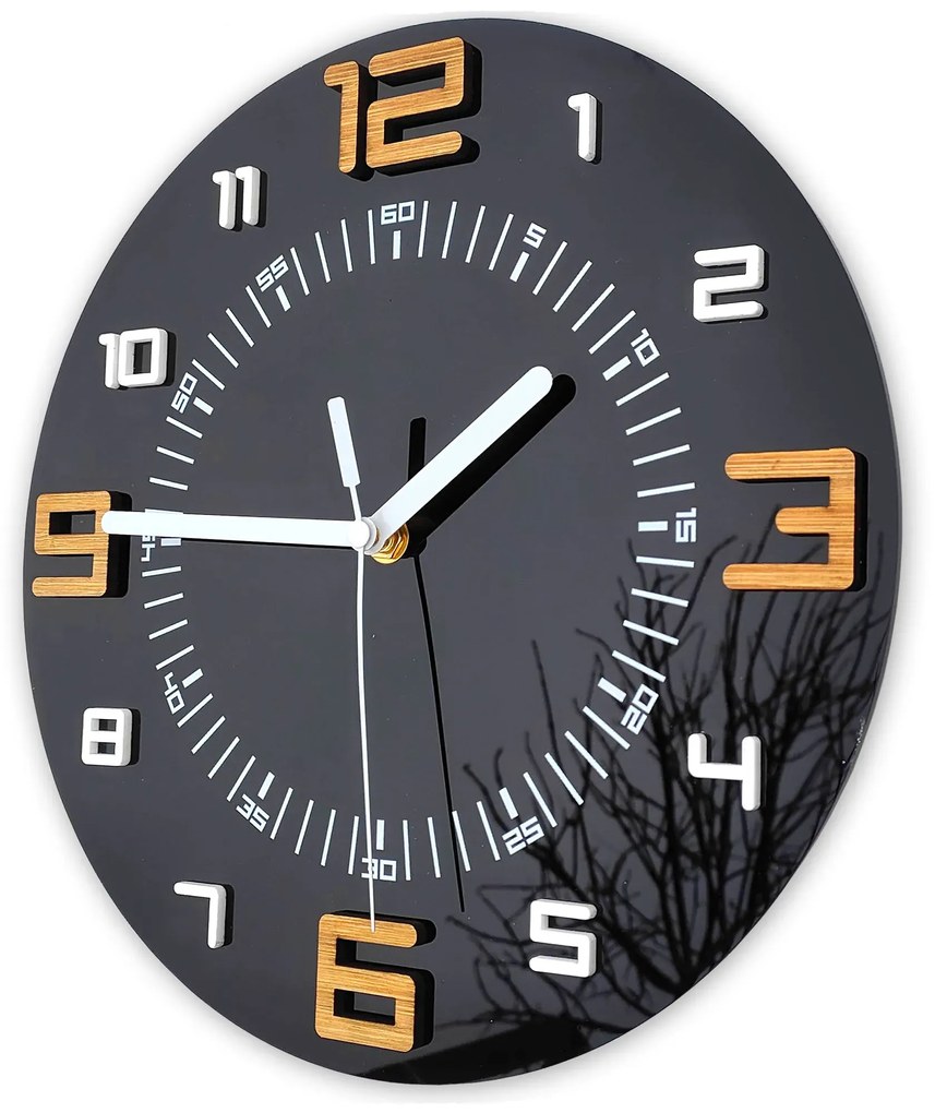 Nástěnné hodiny Alaska 28 cm černé