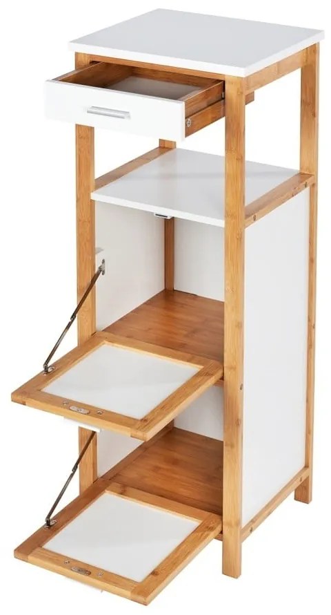 Bambusová kúpeľňová skrinka s 2 policami a úložným priestorom Wenko Finja