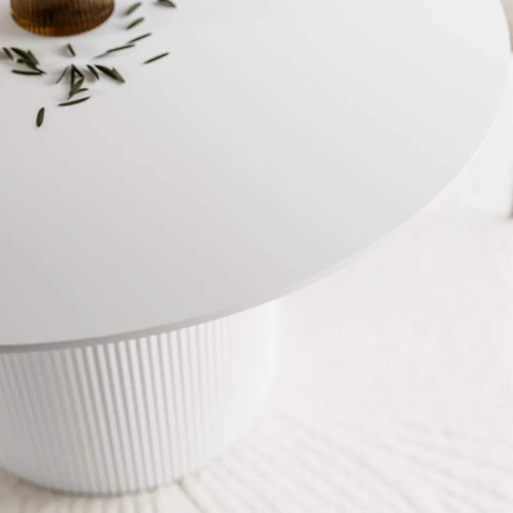 OKRÚHLY JEDÁLENSKÝ STÔL DEBORA BIELY 120 cm