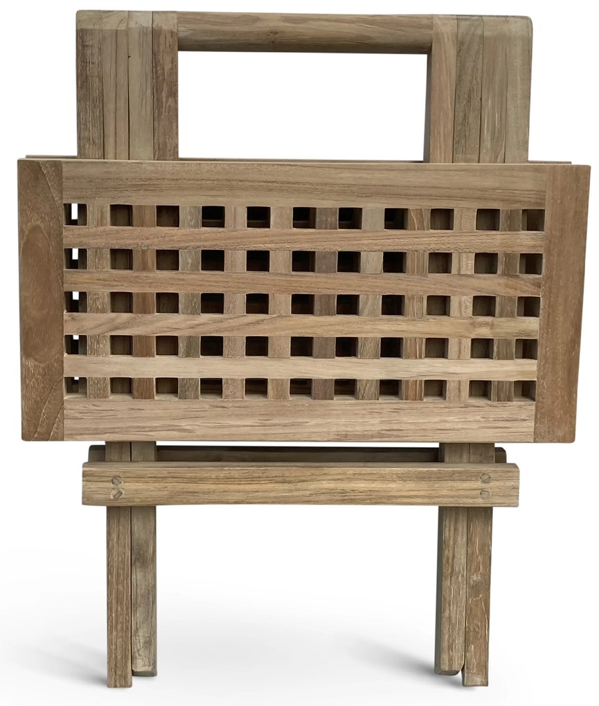 Noela Skladací stolík z teakového dreva Piknik