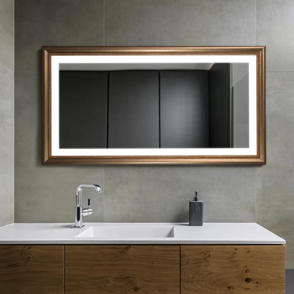 Zrkadlo Wood LED Zenas typ D Rozmer zrkadla: 60 x 60 cm