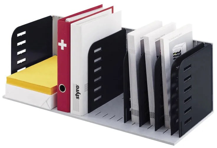 Triediace moduly, 8 prepážok, čierna