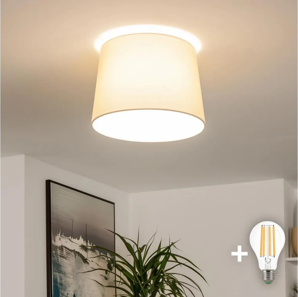 Brilagi - LED prisadené stropné svietidlo CERIA 1xE27/40W/230V pr. 30 cm béžové