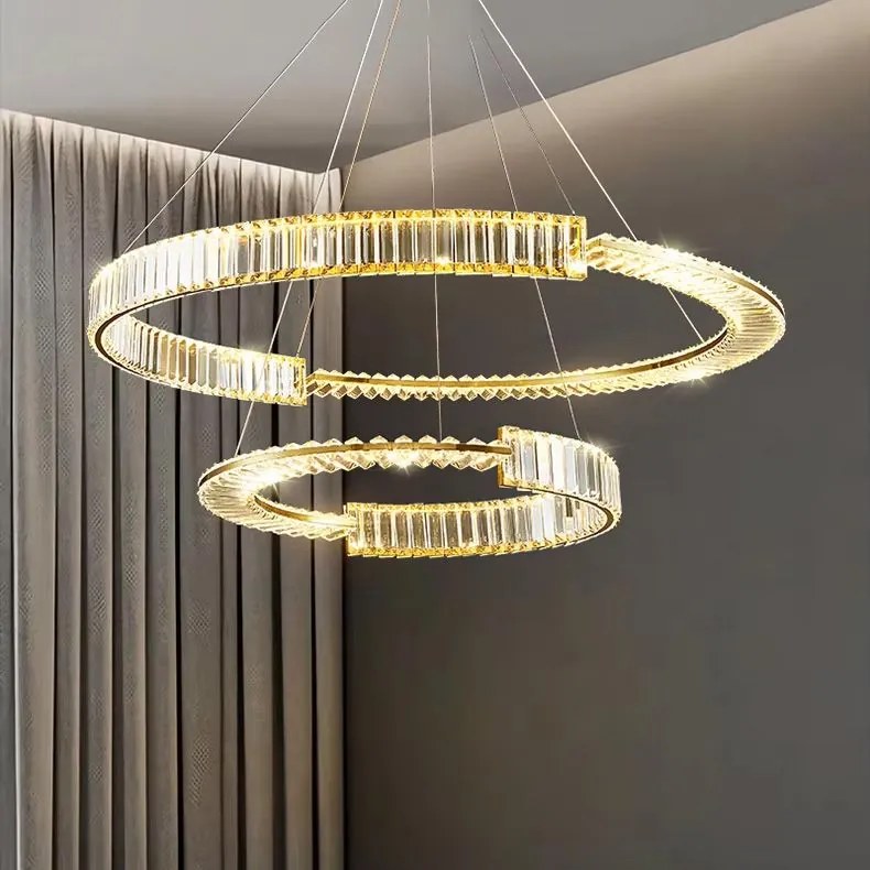 Toolight Toolight, LED krištáľové stropné svietidlo APP1524-CP60/80, zlatá, OSW-06972