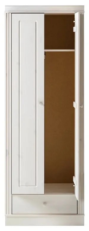 Biela šatníková skriňa z borovicového dreva 65x180 cm Anita – Støraa