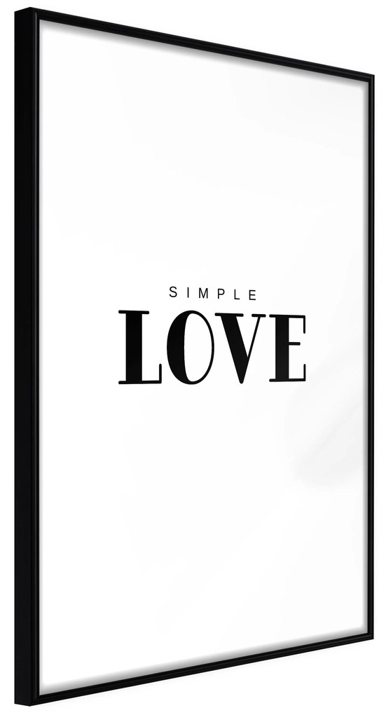 Artgeist Plagát - Simple Love [Poster] Veľkosť: 20x30, Verzia: Čierny rám s passe-partout