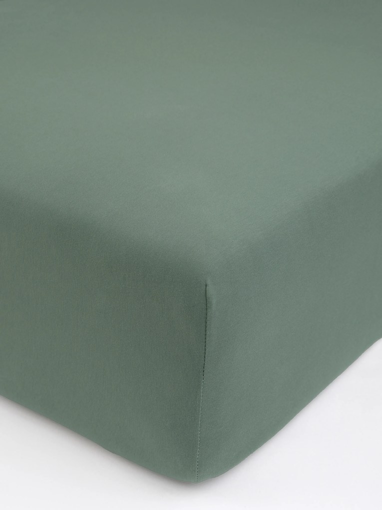Jersey plachta s elastanom Deluxe 220 × 200 cm – olivová