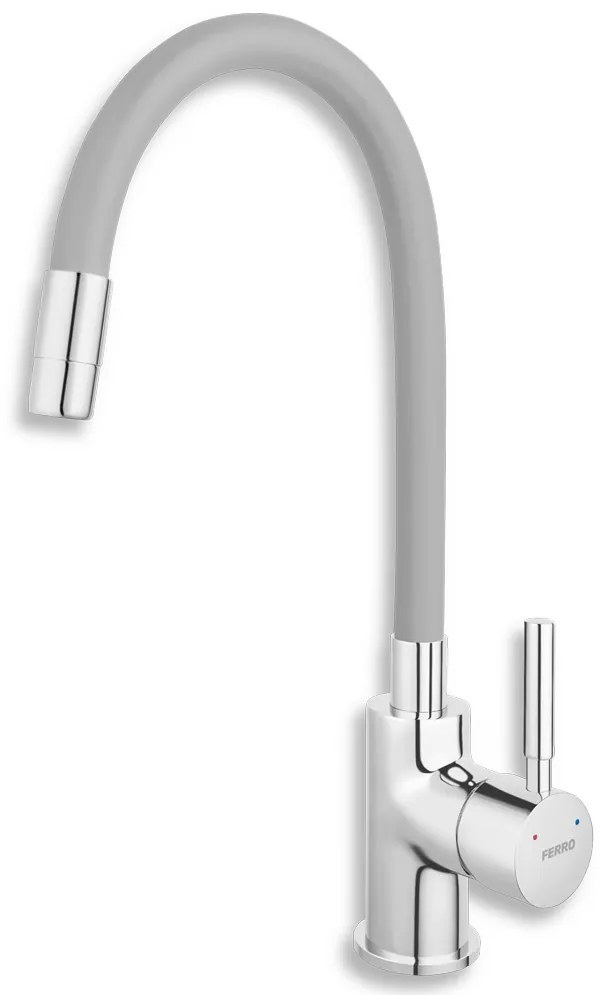 Ferro Drezy - sada granitový drez + flexi batéria Ferro Zumba BZA4B, 1-komorový 780x480 mm, šedá, DRGM48/78GA-SET1-PL