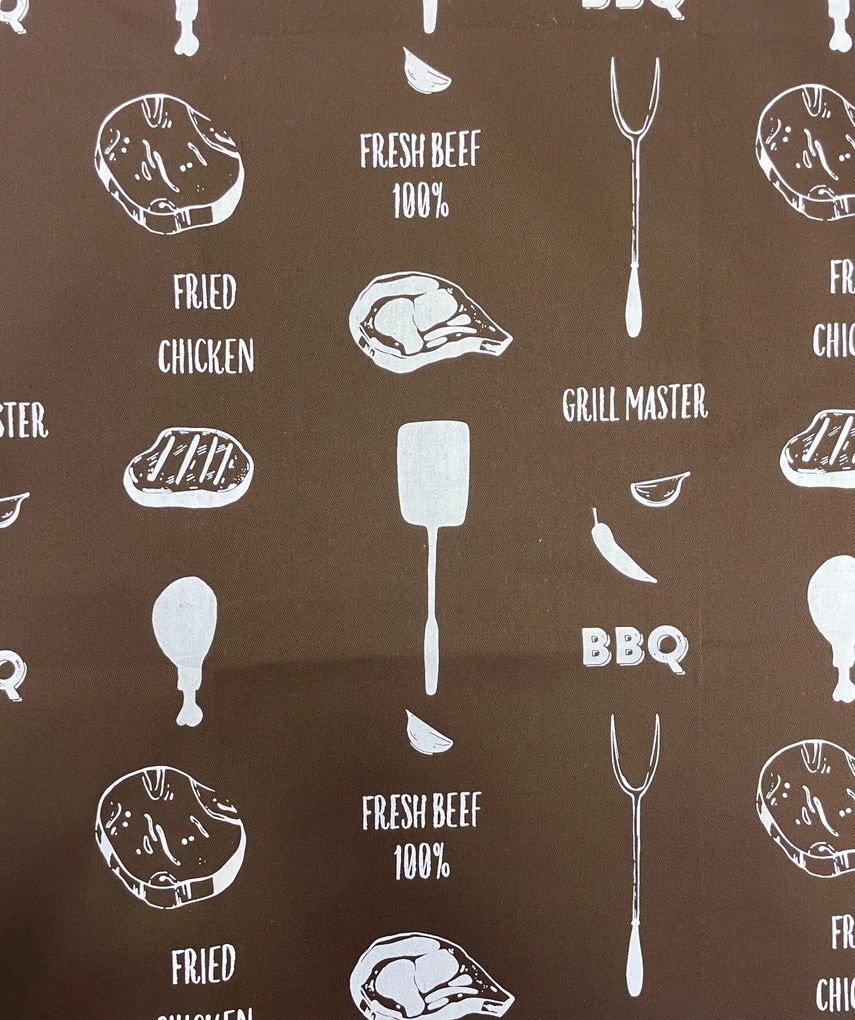 Kuchynská zástera bavlnená Grill Master hnedá TiaHome