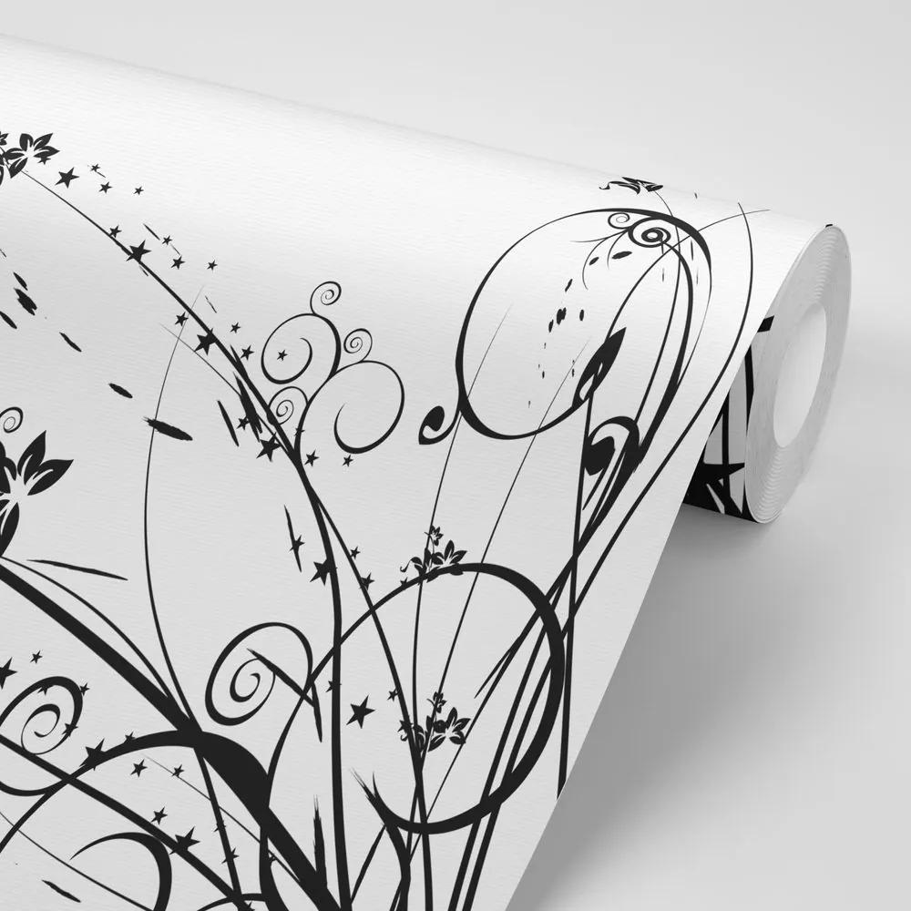 Samolepiaca tapeta s motívom kvetov - 150x100