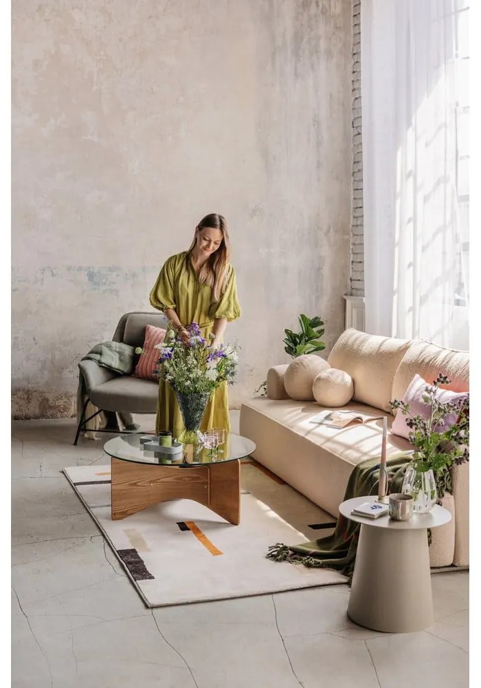 Béžová rozkladacia pohovka z textílie buklé 247 cm Quinoa – Bonami Selection