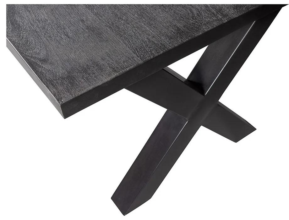 Jedálenský stôl z mangového dreva Columbus Black obdĺžnik 300x100 cm Mahom