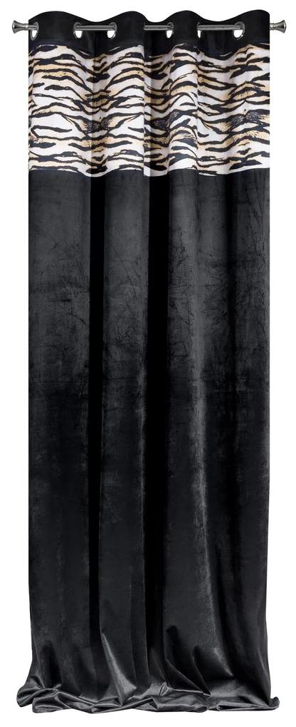 Hotová záclona KELIS 140x250 CM čierna