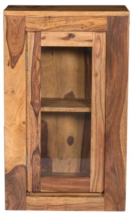 furniture-nabytek.cz - Masivní koupelnová skříňka Leeston z palisandru, hnědá, lakovaná – 42×25×70 cm
