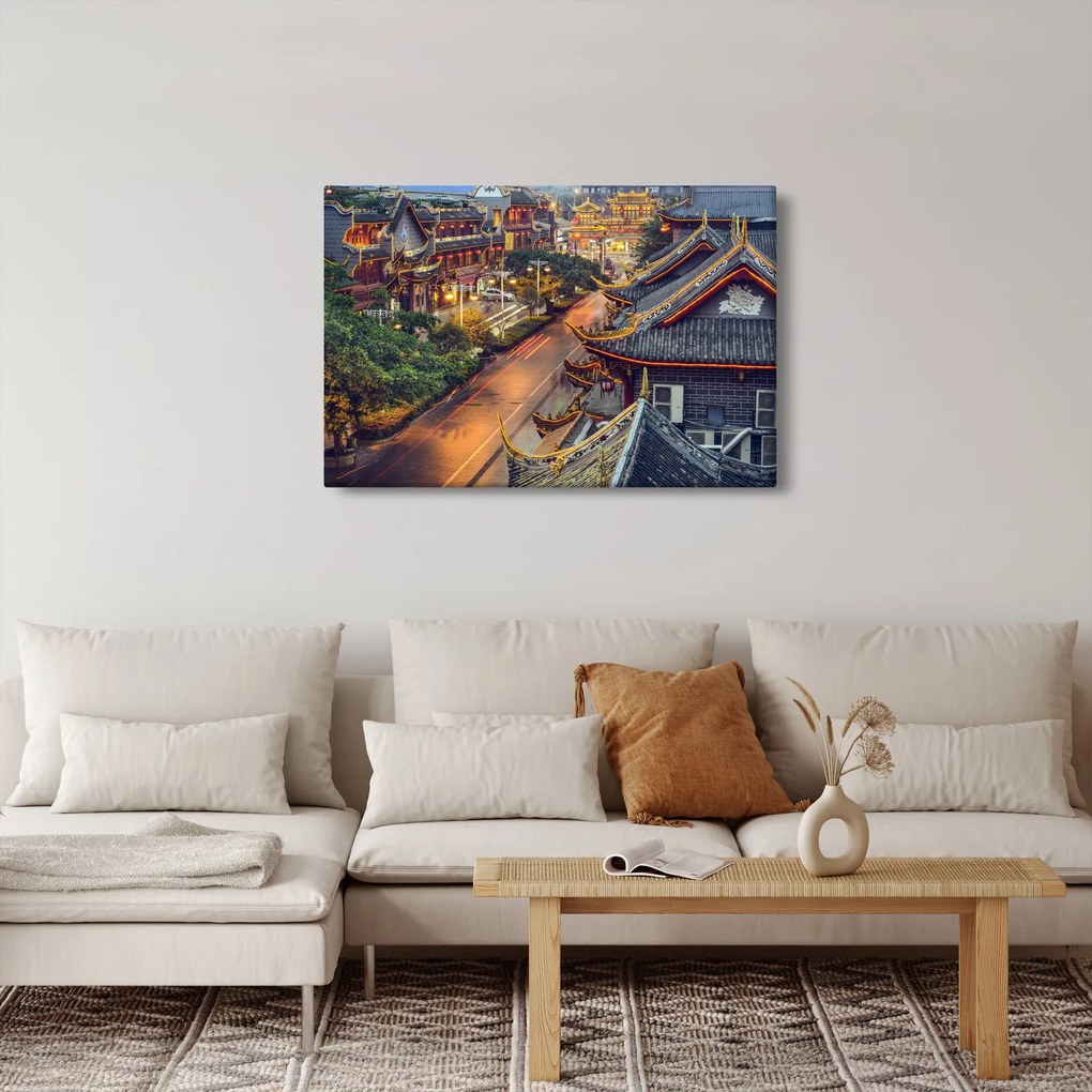 Obraz - Qintai Road, Čcheng-tu, Čína (90x60 cm)