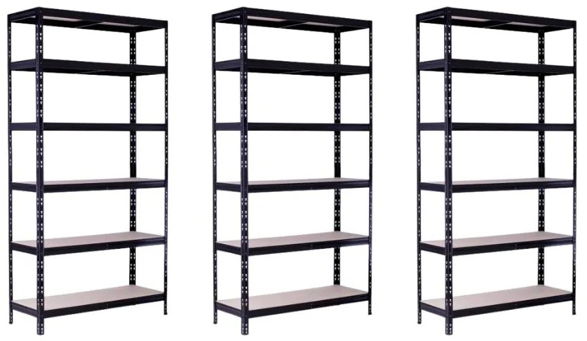 Trestles 3x Policový regál RR2 2300x1200x450, černý 3XRR2-KLB4512-6