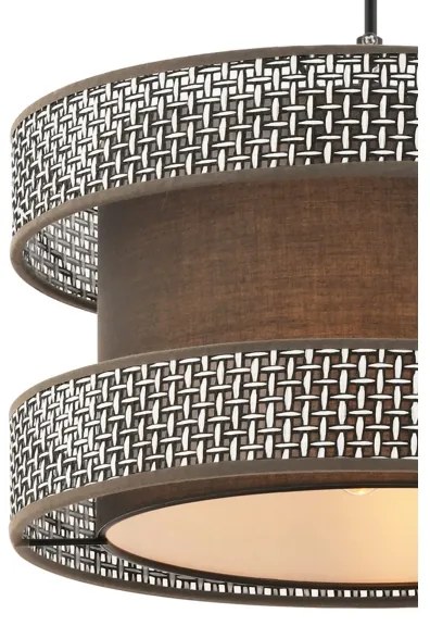 Závesné svietidlo HALO na lanku 1xE27/60W/230V hnedá/šedá