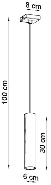 Sollux SL.0323 - Luster na lanku LAGOS 1 1xGU10/10W/230V biela