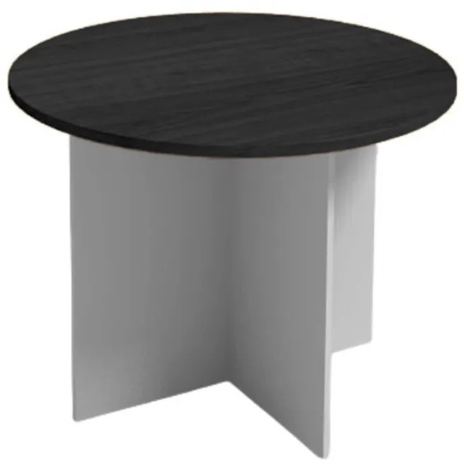 Rokovací stôl s guľatou doskou PRIMO GRAY, priemer 1000 mm, sivá/wenge
