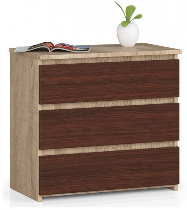 Nočný stolík CL3 3SZ CLP dub sonoma / wenge