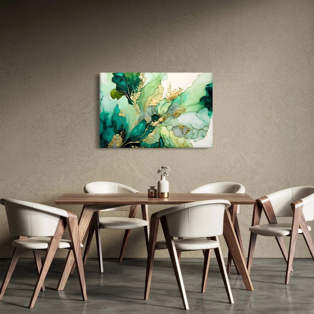 Obraz - Zelená abstrakcia (90x60 cm)