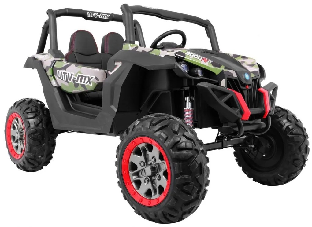 RAMIZ ELEKTRICKÁ AUTÍČKO JEEP UTV - XMX - CAMO- 4X4 - 4x45W - 2 x 12V/7Ah - 2023