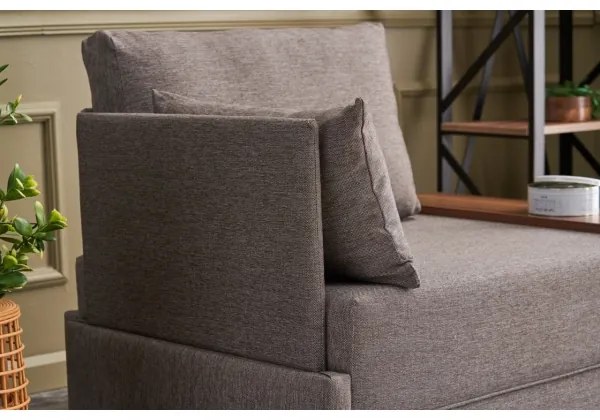 Rohové kreslo TULA, ľavé, hnedé