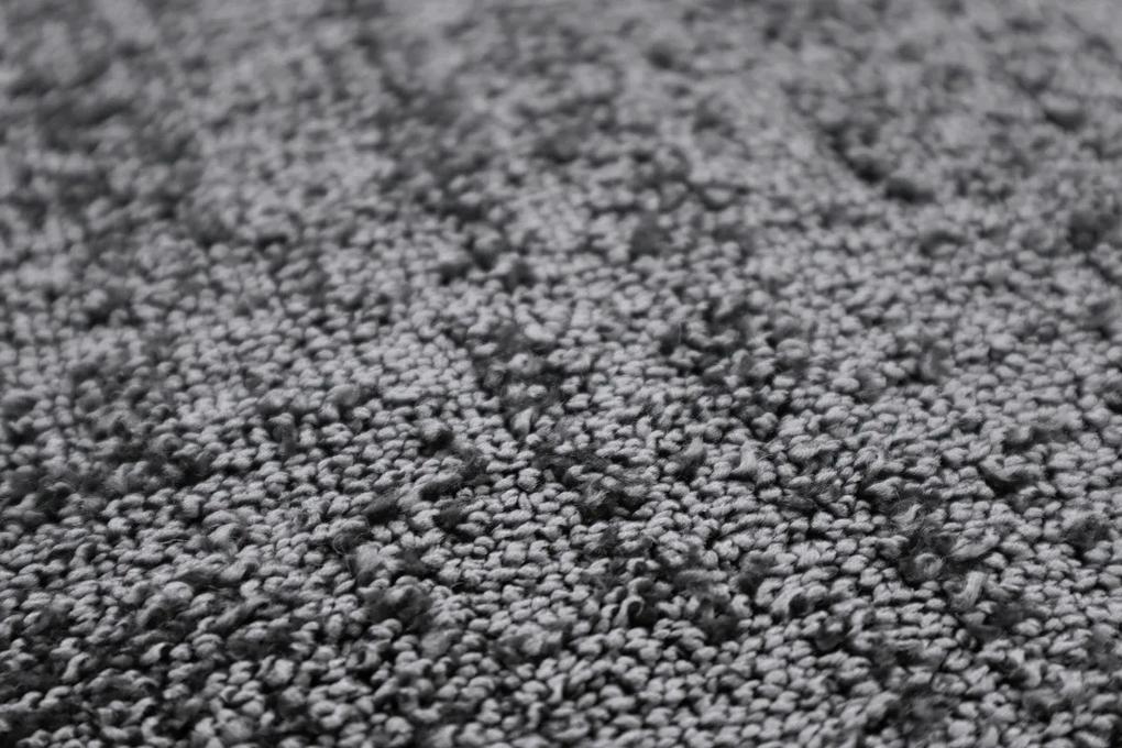 Associated Weavers koberce Metrážny koberec Miriade 97 antracit - Kruh s obšitím cm