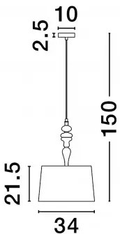 LED sivý moderný luster Damo 34