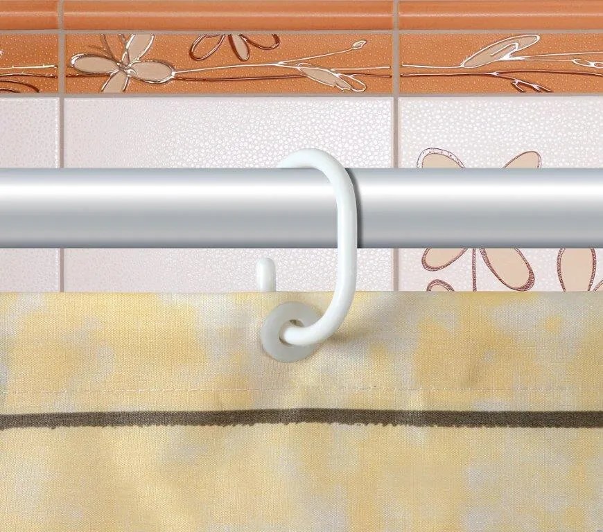Kúpeľňový záves hnedé krúžka