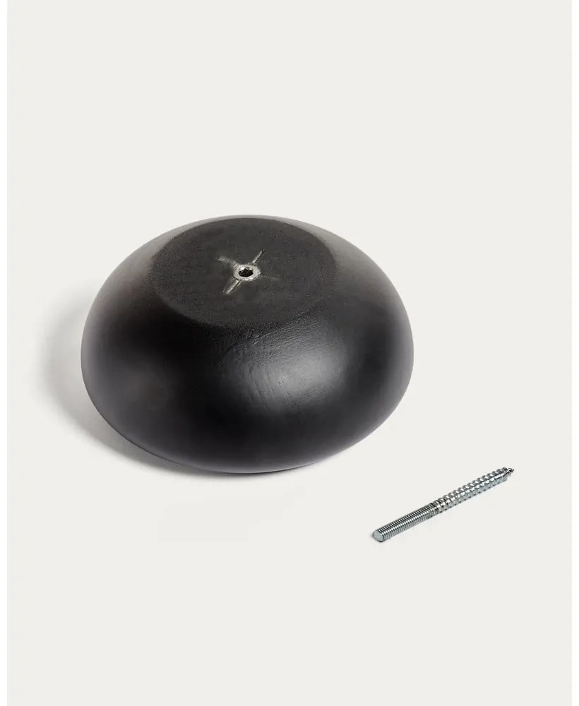 Čierne nástenné drevené háčiky v súprave 3 ks Nadue – Kave Home