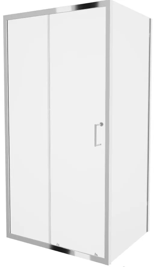 Mexen Apia, sprchový kút s posuvnými dverami 145 (dvere) x 90 (stena) cm, 6mm číre sklo, chrómový profil, 840-145-090-01-00