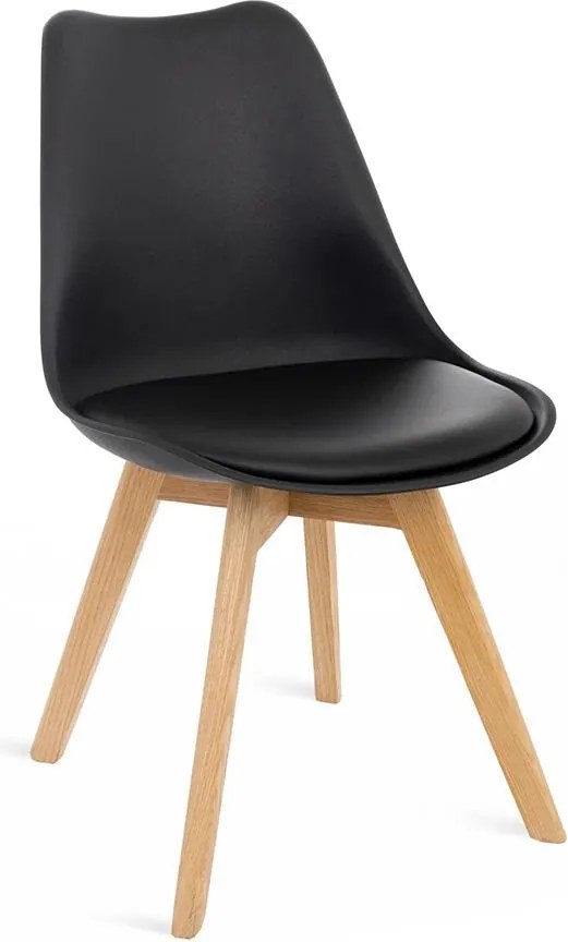 Set - 4 ks Jedálenská stolička AVENBERG SKANDI čierna