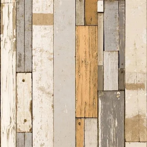 Vliesové tapety, drevené doštičky hnedé, Faux Semblant L10402, UGEPA, rozmer 10,05 m x 0,53 m