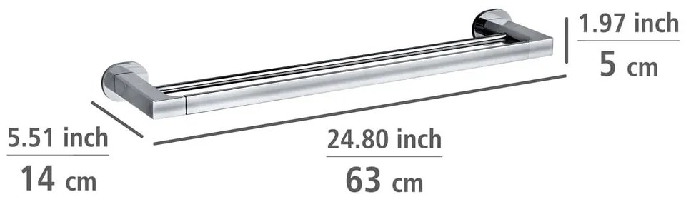 Samodržiaci držiak na uteráky z nehrdzavejúcej ocele v lesklo striebornej farbe Maribor – Wenko