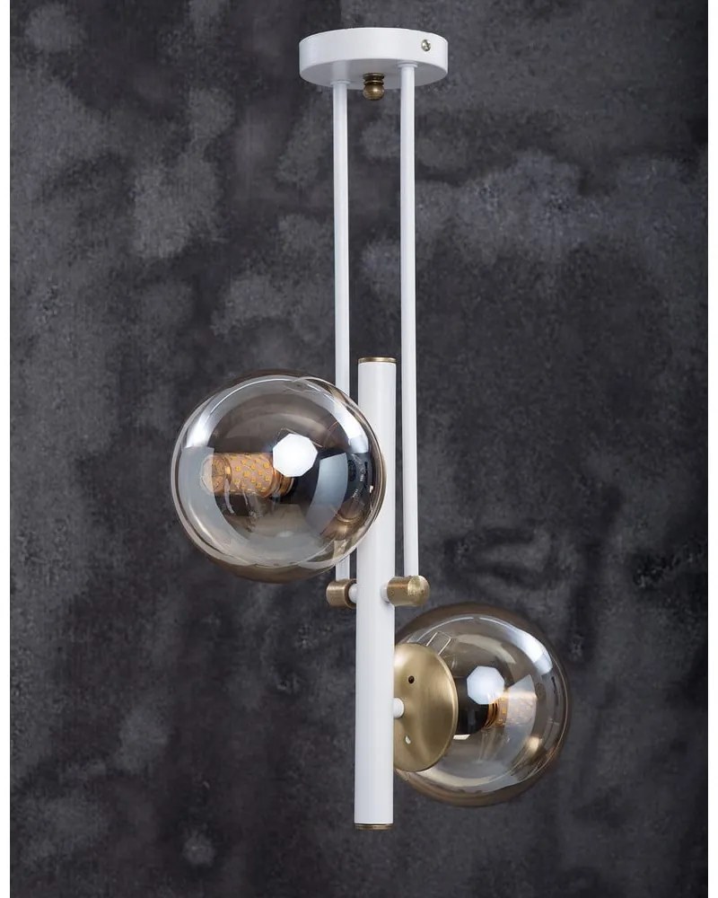 Závesné svietidlo so skleneným tienidlom ø 15 cm Libra – Squid Lighting