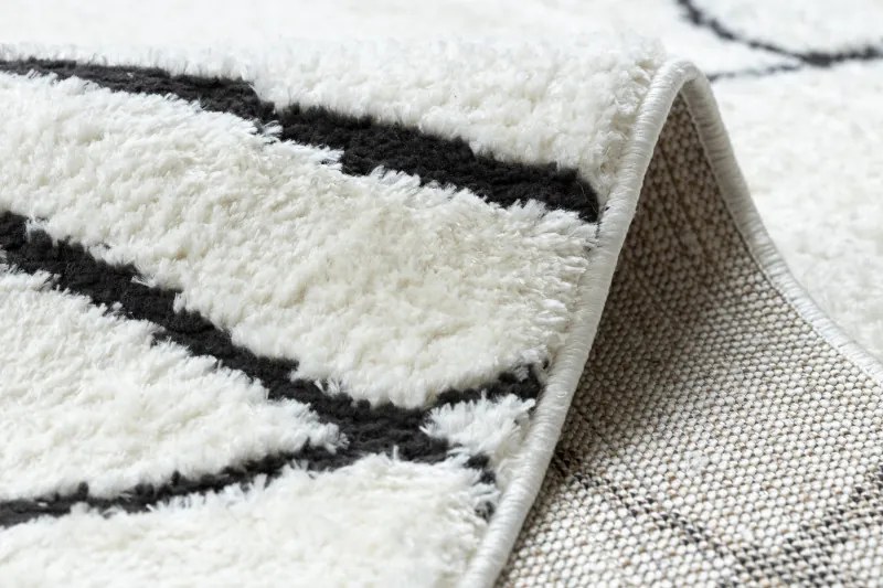 Kusový koberec Mode 8522 abstract cream/black, 160x220, biela, chodba / predsieň, Dywany Łuszczów