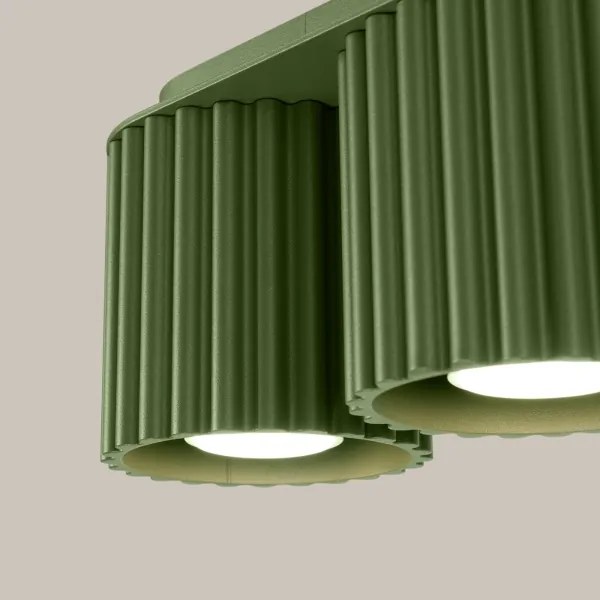 Sollux SL.1795 - Bodové svietidlo AURA 2xGU10/10W/230V zelené