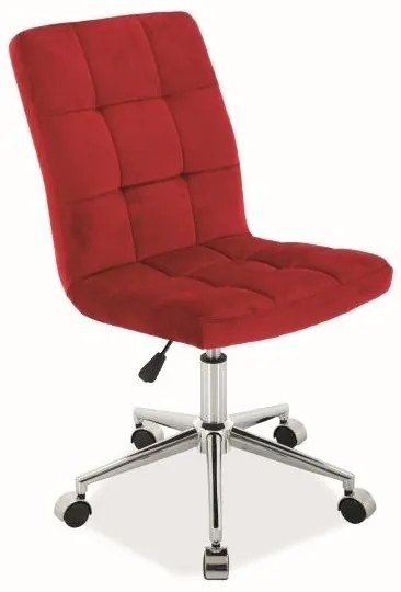 Kancelárske kreslo Triton Velvet, červená