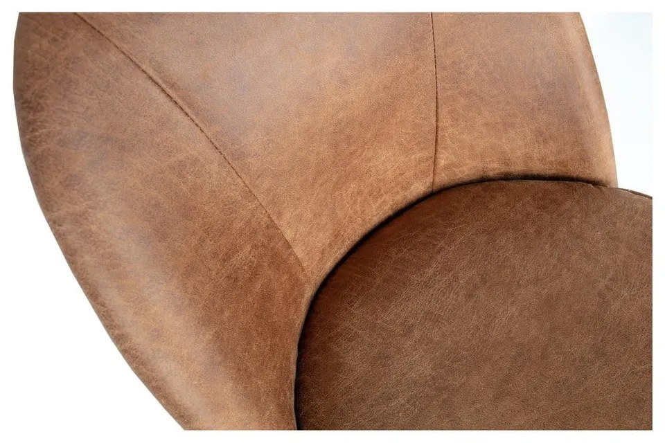 Koňakovohnedé kožené jedálenské stoličky v súprave 2 ks Vogue – WOOOD