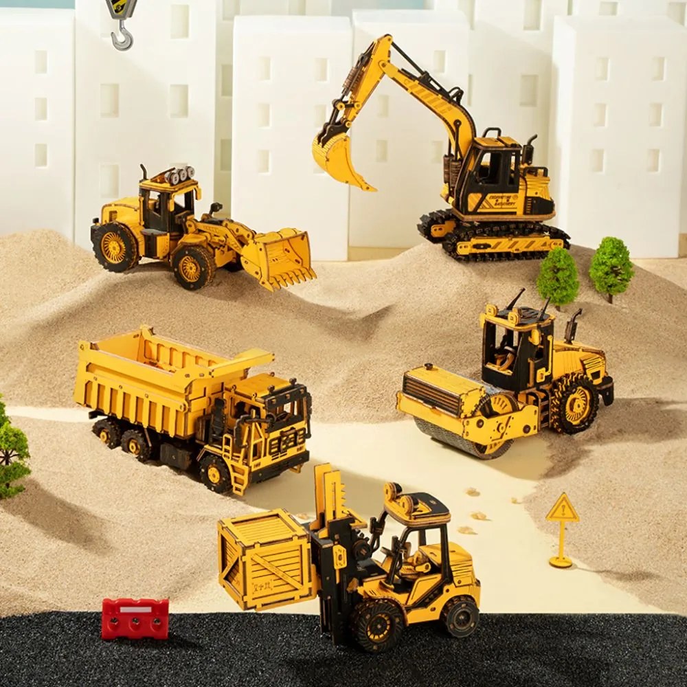 Robotime Rokr 3D dřevěné puzzle Nákladní auto - sklápěč 225 ks