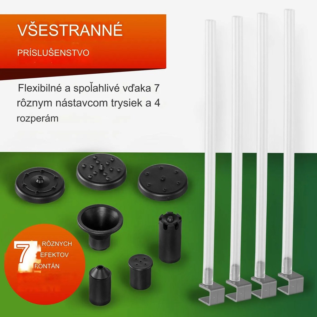InternetovaZahrada Solárna fontána 180 l/h - čierna