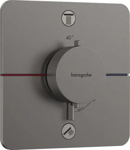 Hansgrohe ShowerSelect Comfort Q sprchová a vaňová batéria bez podomietkového telesa kartáčovaný čierny chróm 15583340