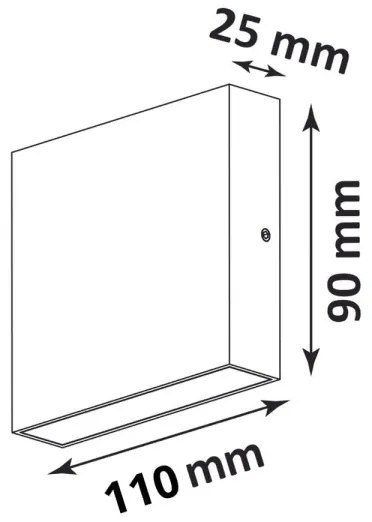 LED Vonkajšie nástenné svietidlo CHICAGO LED/3,5W/230V IP44 biela