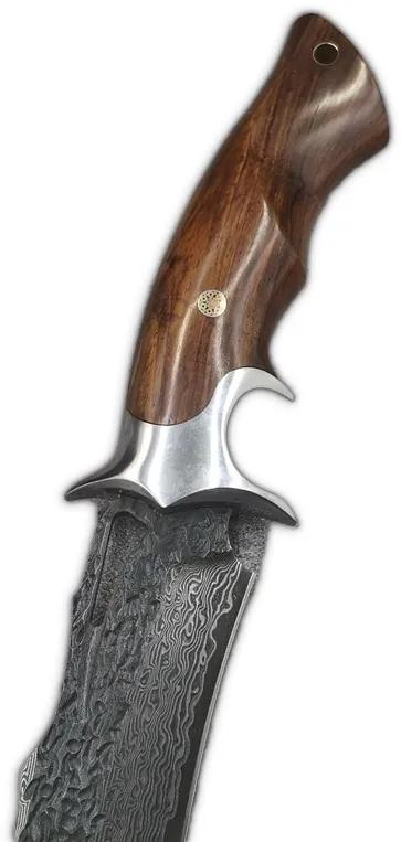 KnifeBoss lovecký damaškový nůž Falcon Rosewood VG-10