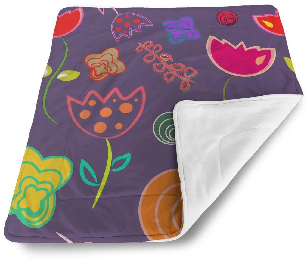 Sablio Deka pre bábätko Nakreslené kvetiny - 90x120 cm