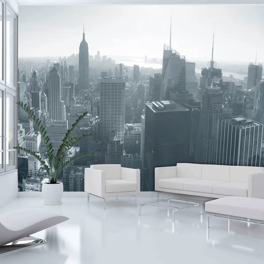 Fototapeta - New York City skyline black and white 200x154