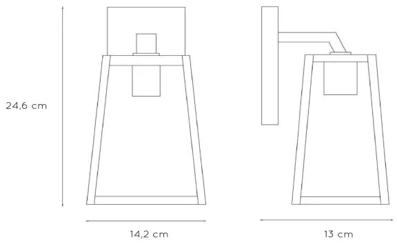 Lucide 29828/01/30 - Vonkajšie nástenné svietidlo MATSLOT 1xE27/40W/230V IP23