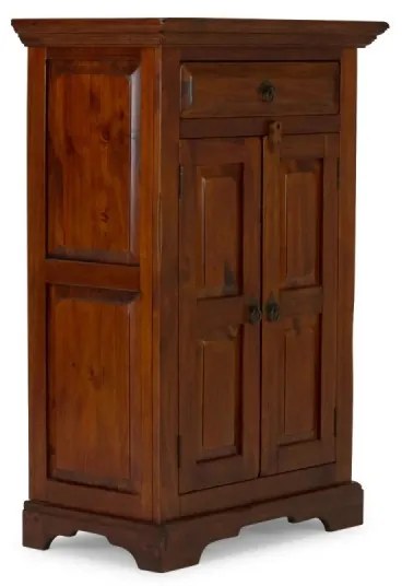 furniture-nabytek.cz - Masívna komoda Catana z borovice, lakovaná, hnedá – 75×44×115 cm